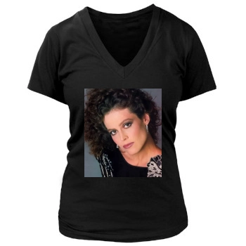 Sigourney Weaver Women's Deep V-Neck TShirt