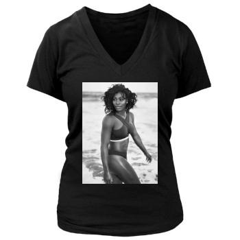 Serena Williams Women's Deep V-Neck TShirt