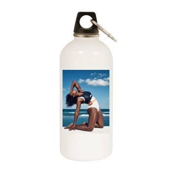 Serena Williams White Water Bottle With Carabiner