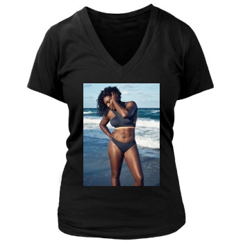 Serena Williams Women's Deep V-Neck TShirt