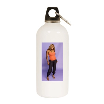 Serena Williams White Water Bottle With Carabiner