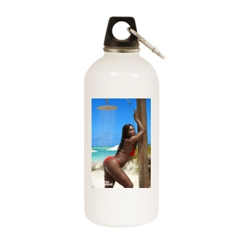 Serena Williams White Water Bottle With Carabiner