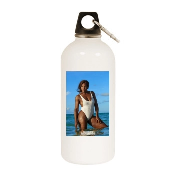 Serena Williams White Water Bottle With Carabiner