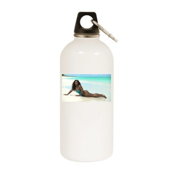 Serena Williams White Water Bottle With Carabiner