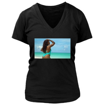 Serena Williams Women's Deep V-Neck TShirt