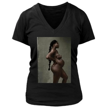 Serena Williams Women's Deep V-Neck TShirt