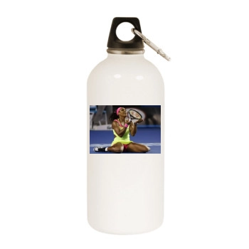 Serena Williams White Water Bottle With Carabiner