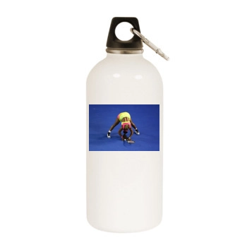 Serena Williams White Water Bottle With Carabiner