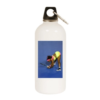 Serena Williams White Water Bottle With Carabiner