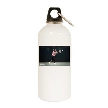 Serena Williams White Water Bottle With Carabiner