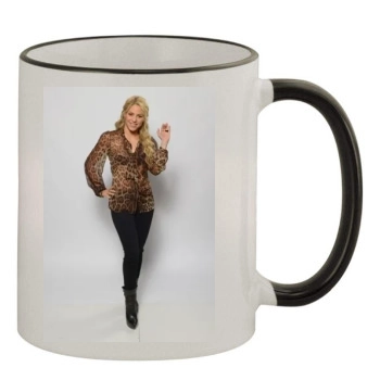 Shakira 11oz Colored Rim & Handle Mug