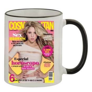 Shakira 11oz Colored Rim & Handle Mug