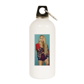 Shakira White Water Bottle With Carabiner