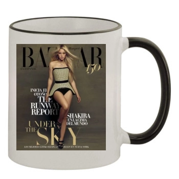 Shakira 11oz Colored Rim & Handle Mug