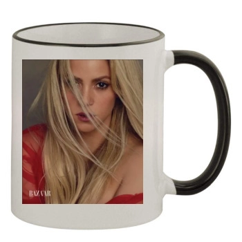 Shakira 11oz Colored Rim & Handle Mug