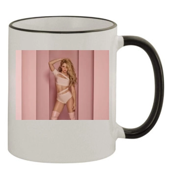 Shakira 11oz Colored Rim & Handle Mug