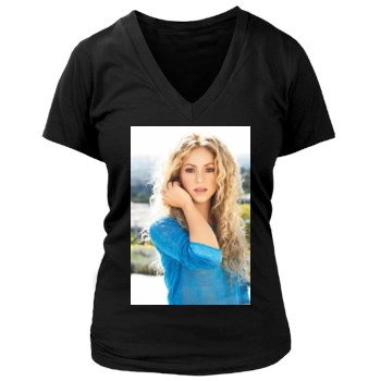 Shakira Women's Deep V-Neck TShirt