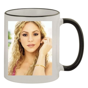 Shakira 11oz Colored Rim & Handle Mug