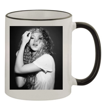 Shakira 11oz Colored Rim & Handle Mug