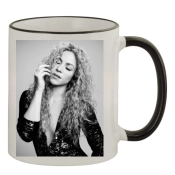 Shakira 11oz Colored Rim & Handle Mug