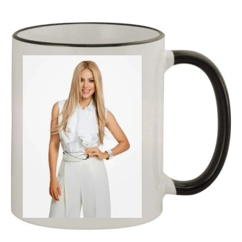 Shakira 11oz Colored Rim & Handle Mug