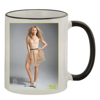 Shakira 11oz Colored Rim & Handle Mug