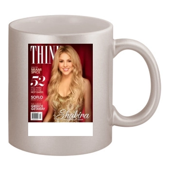 Shakira 11oz Metallic Silver Mug