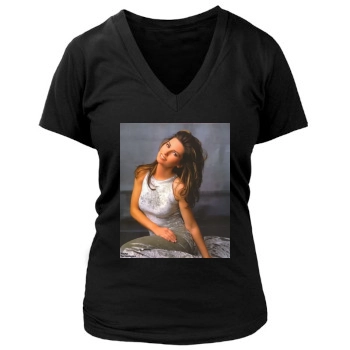 Shania Twain Women's Deep V-Neck TShirt