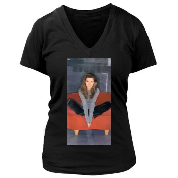 Shania Twain Women's Deep V-Neck TShirt