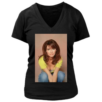 Shania Twain Women's Deep V-Neck TShirt