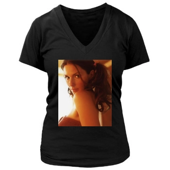 Shania Twain Women's Deep V-Neck TShirt