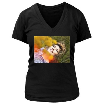 Shania Twain Women's Deep V-Neck TShirt