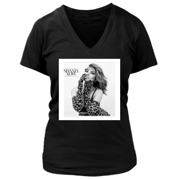 Shania Twain Women's Deep V-Neck TShirt