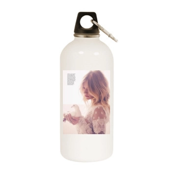 Sienna Miller White Water Bottle With Carabiner