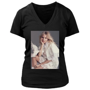 Sienna Miller Women's Deep V-Neck TShirt