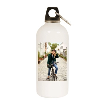 Sienna Miller White Water Bottle With Carabiner