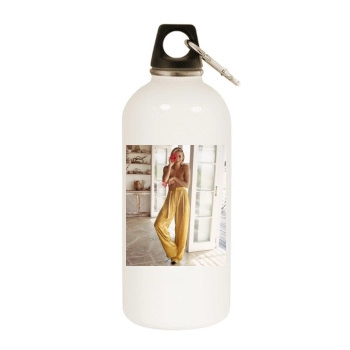 Sienna Miller White Water Bottle With Carabiner