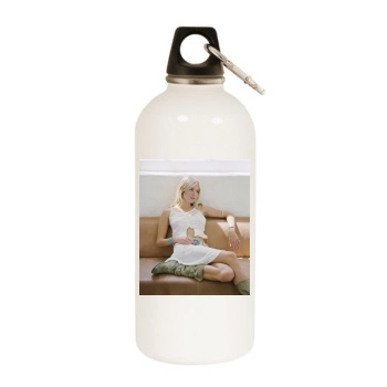 Sienna Miller White Water Bottle With Carabiner