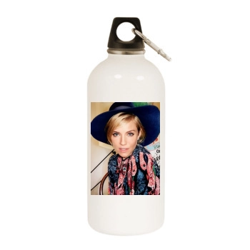 Sienna Miller White Water Bottle With Carabiner