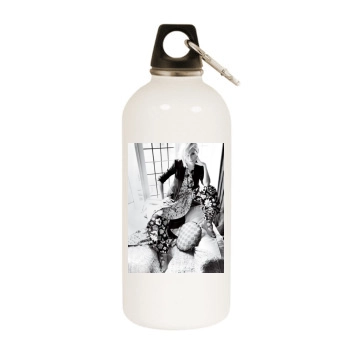 Sienna Miller White Water Bottle With Carabiner