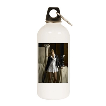 Sienna Miller White Water Bottle With Carabiner