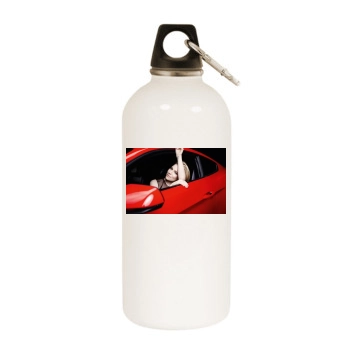 Sienna Miller White Water Bottle With Carabiner