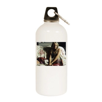 Sienna Miller White Water Bottle With Carabiner