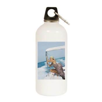 Sienna Miller White Water Bottle With Carabiner