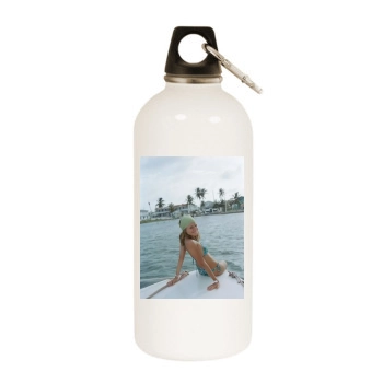 Sienna Miller White Water Bottle With Carabiner