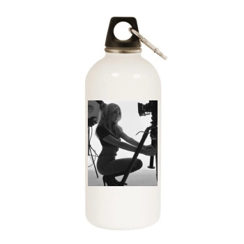 Sienna Miller White Water Bottle With Carabiner