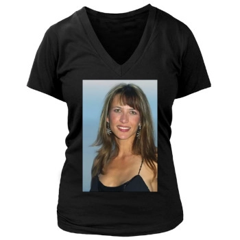 Sophie Marceau Women's Deep V-Neck TShirt