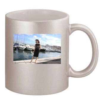 Sophie Marceau 11oz Metallic Silver Mug