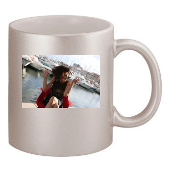 Sophie Marceau 11oz Metallic Silver Mug