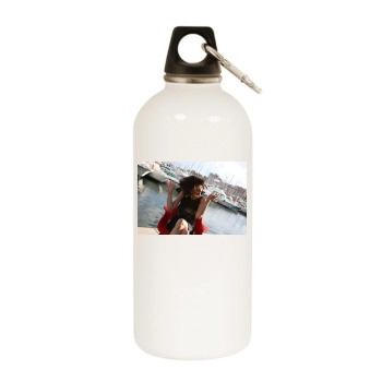 Sophie Marceau White Water Bottle With Carabiner